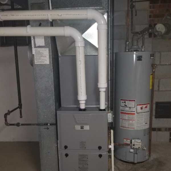 Furnace and tank water heater installation